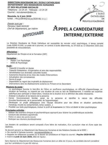 appel a candidature